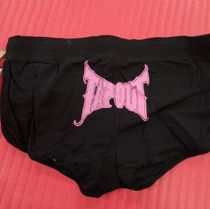 NWOT TapOut Terry Shorts Size Small Black 100% Cotton